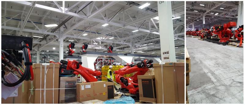 机器人助力特斯拉Model 3量产 加州工厂迎来大批制造机器人